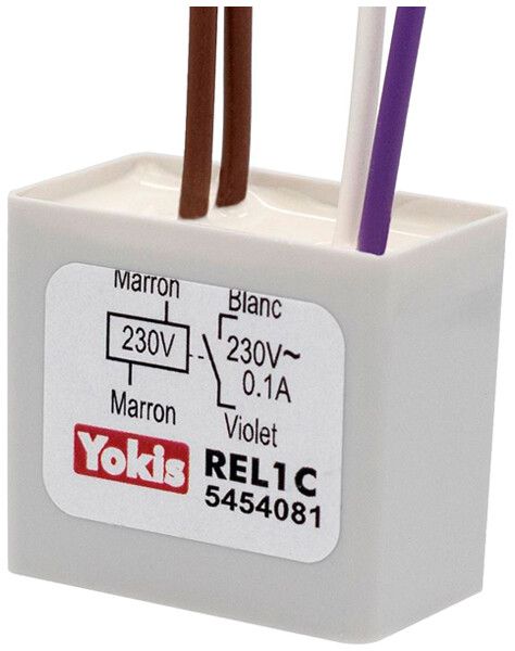 Relais Yokis mit Spule 230VAC 1 Schliesser 0.1A