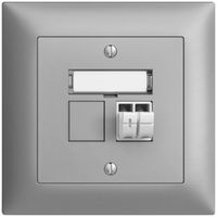 UP-Audiodose Push Type EDIZIOdue FMI, 1×, Beschriftungsset, silver