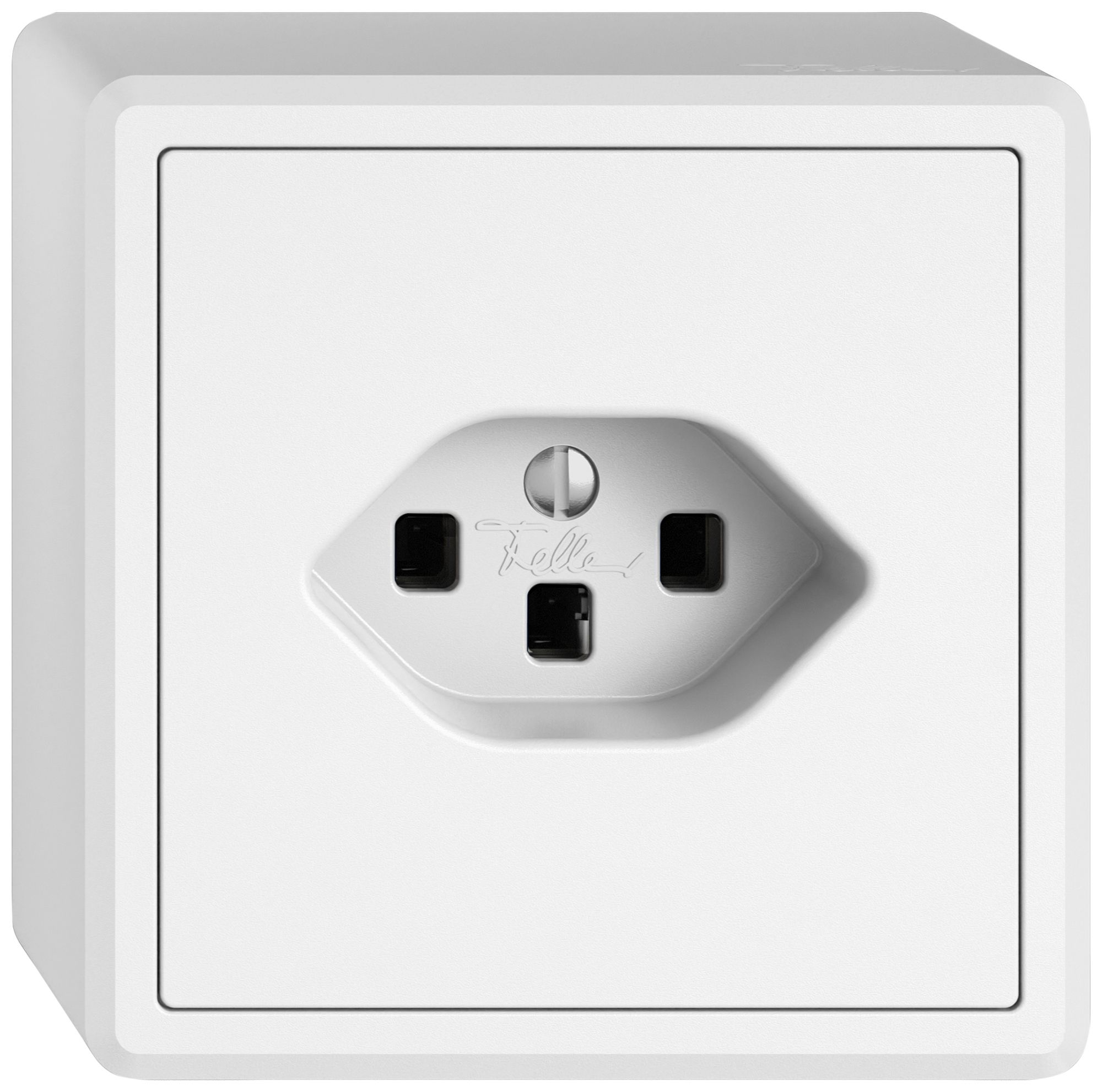 AP-Steckdose EDIZIO.liv SNAPFIX® 1×T23 ws