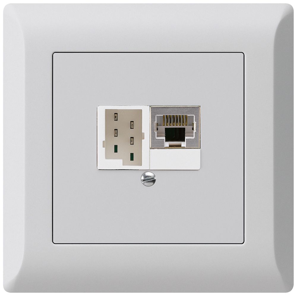 Boîte ENC kallysto.line 1×RJ45s+1×TT83 gris clair