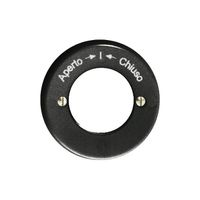 Frontset Aperto-I-Chiuso schwarz für Schlüsselschwenktaster FH