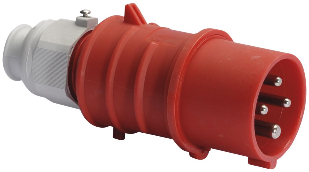 Stecker CEE Bals 4P 32A 400V 6h rot IP44 vernickelt QC.TE-Plus