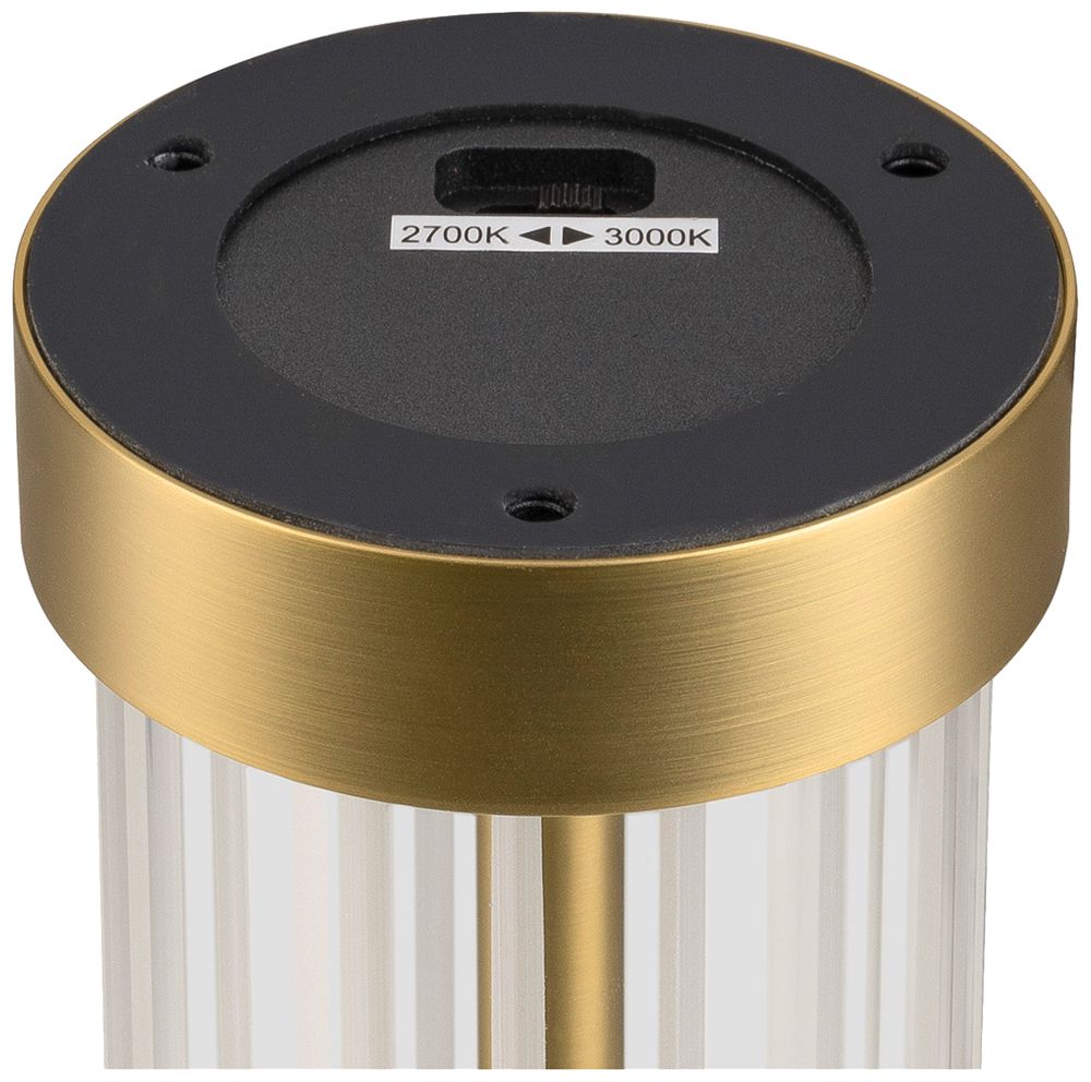 LED-Tischleuchte SLV QUIMERA 4.3W 110lm 927/930 Schalter Ø80×277mm Messing