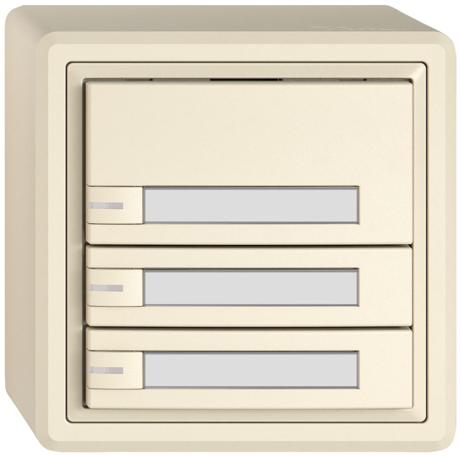 AP-Universaltaster EDIZIO.liv UNI SNAPFIX® m.LED RGB 3× 1-Tbed.Pap.cr