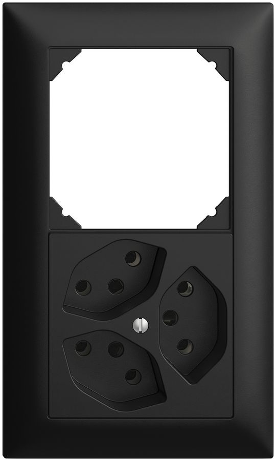 UP-Kombination leer+3×T13 EDIZIOdue schwarz