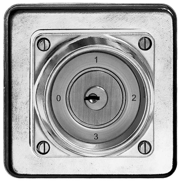 Interrupteur rotatif ENC hum.5/2P Al nature avec serrure de sûreté