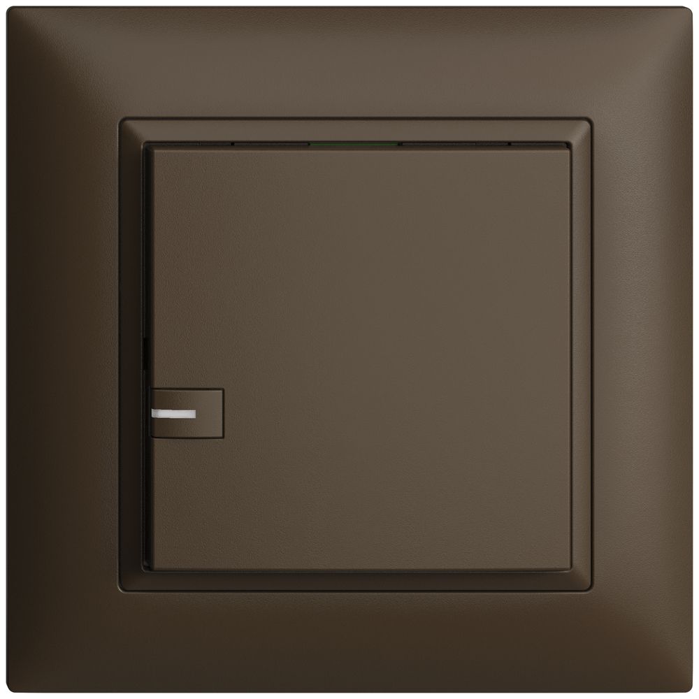 Poussoir ENC KNX 1× EDIZIOdue coffee RGB avec LED