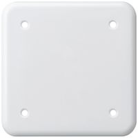 Abdeckplatte basico 1×1 4-Befestigungslöcher weiss