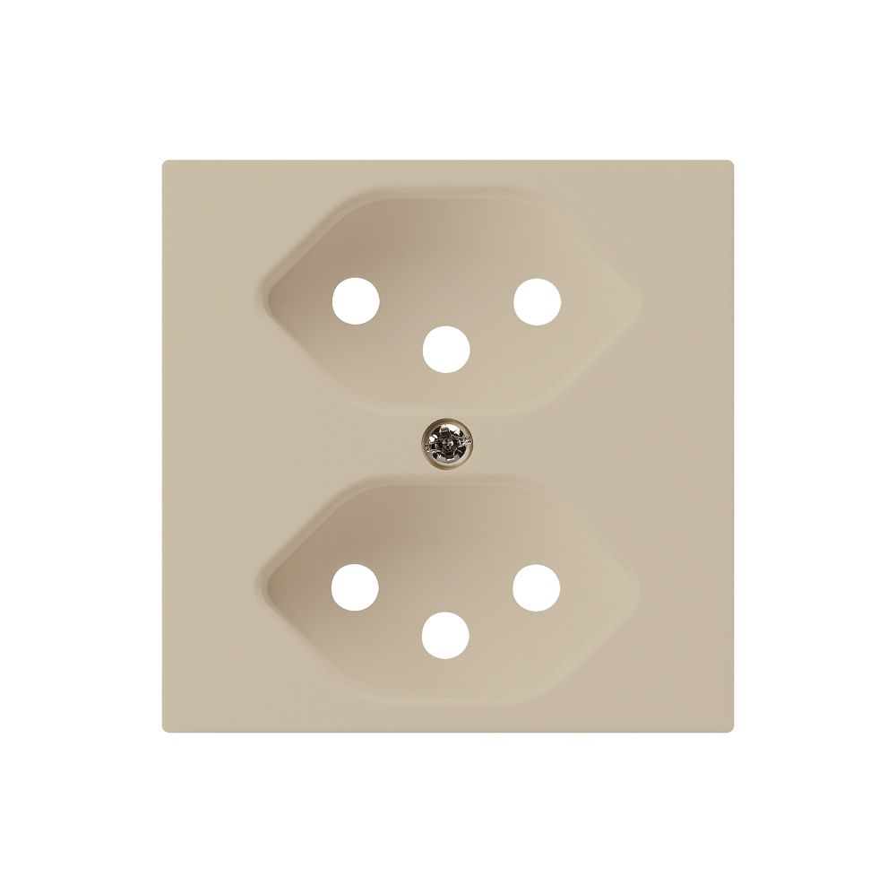 Plaque frontale kallysto 2×T13 60×60mm beige avec sécurité enfants