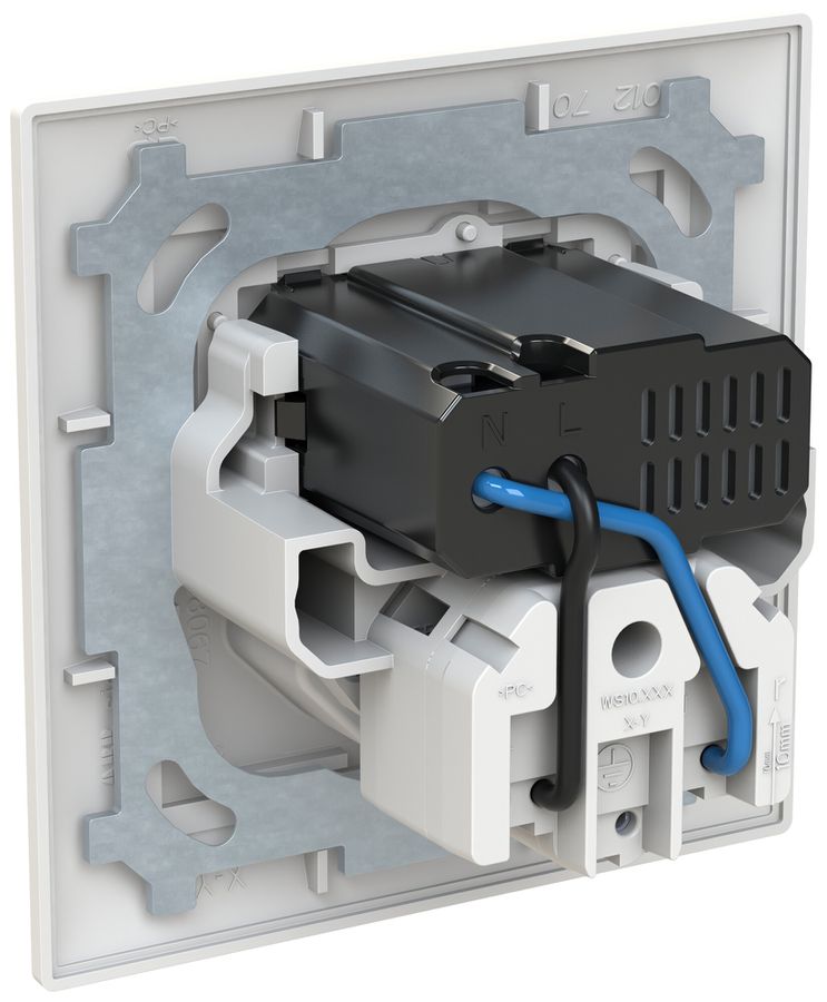 UP-USB-Ladesteckdose ABB Sidus 1×USB-A 1×USB-C + T13 3000mA OUT:5V ws