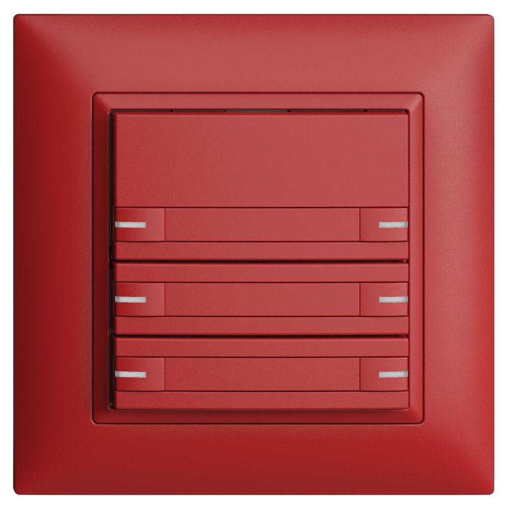 UP-KNX-Taster RGB EDUE FMI, 250mW, m.RGB-LED, m.Papier, 6×Taste, 1×Tastenb., ber