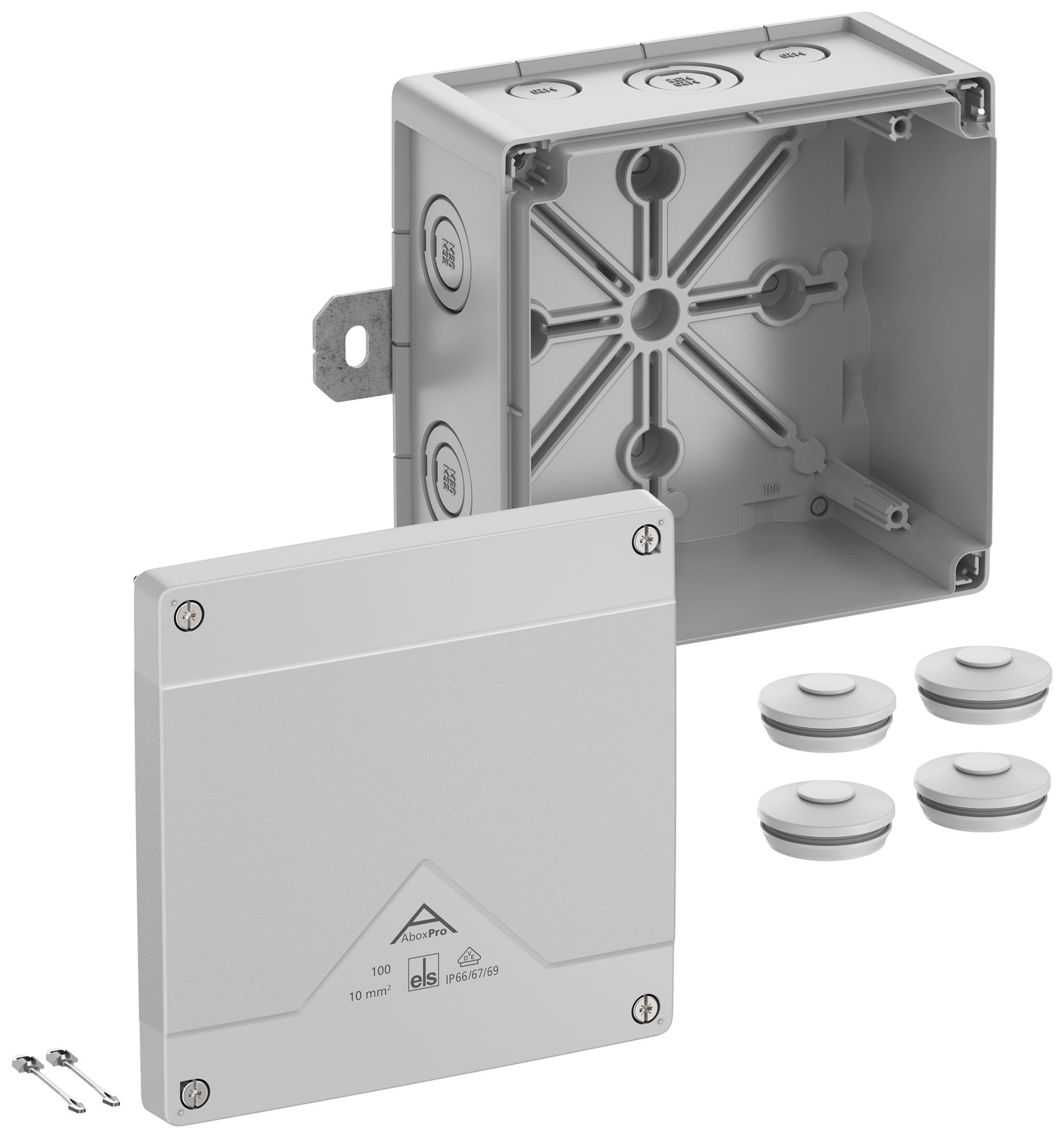 Boîte de dérivation AP Spelsberg Abox Pro 100 AB-L 152×152×85mm IP69 gr