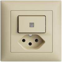 UP-Leuchtkombination 3/1L+T13 vanille, LS EDIZIOdue mit Linse, LED gelb