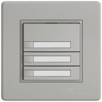 Poussoir KNX RGB ENC EDIZIO.liv SNAPFIX® capteur temp.s.LED étiqu.3× comm.1T grc