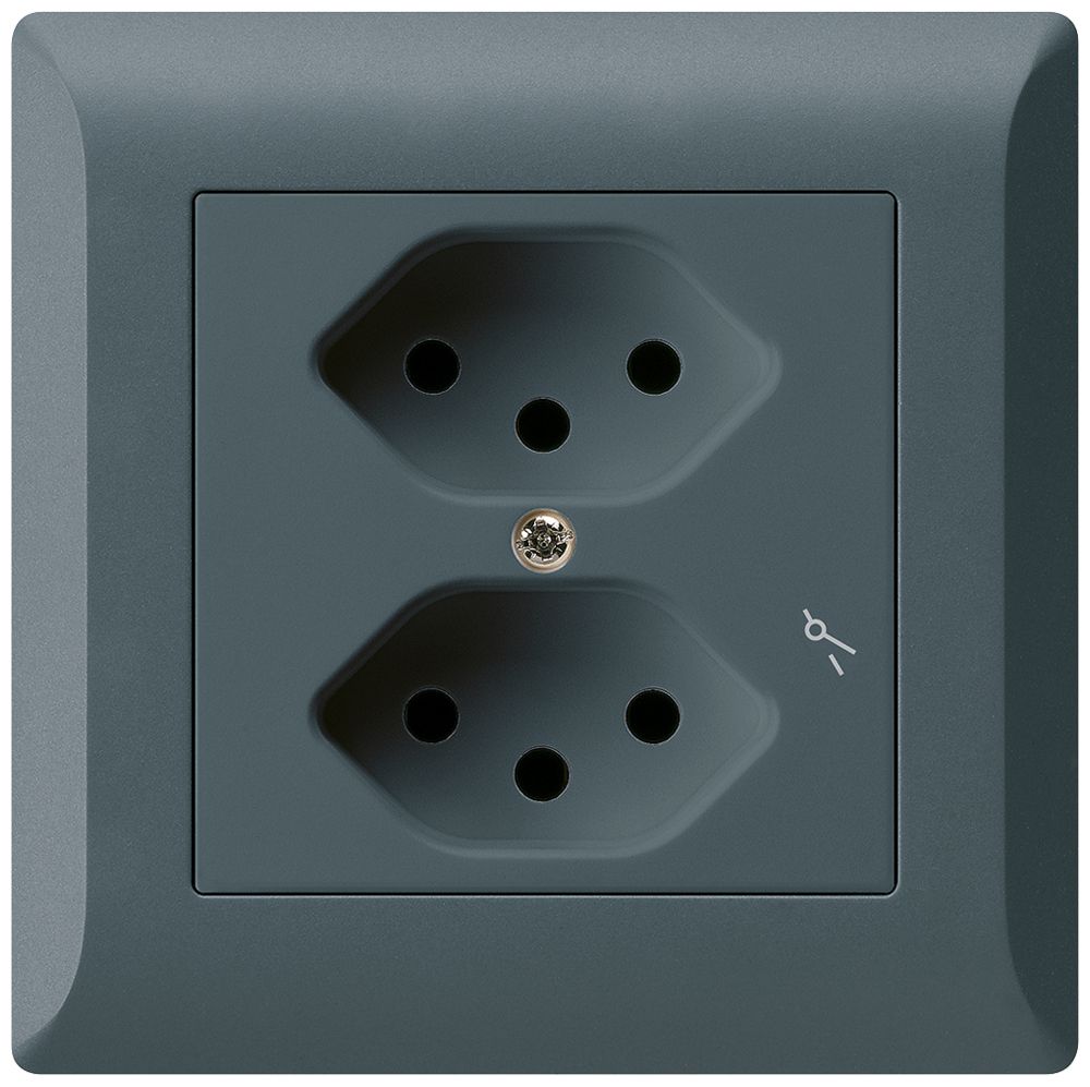 Prise ENC kallysto.line 2×T13 anthracite