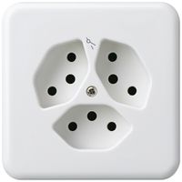 Presa INC basico 3×tipo 13/1 bianco con protezione bambini per BOMI