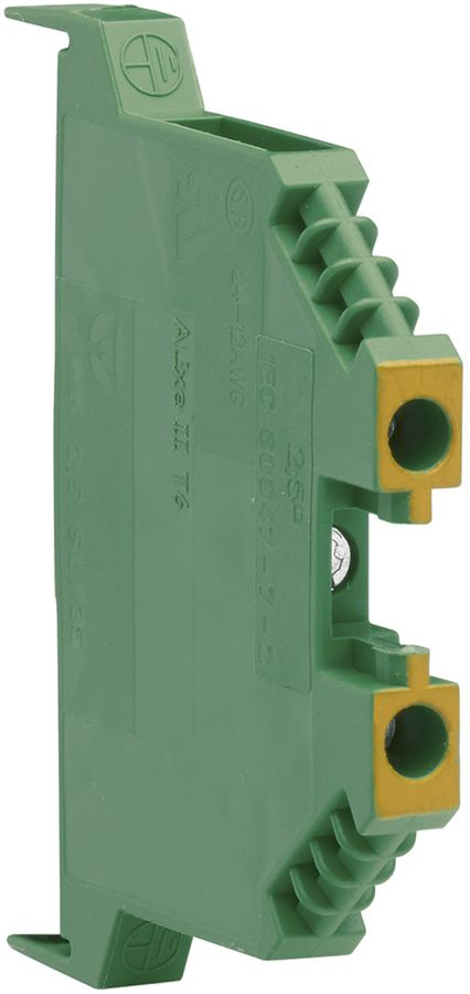 Borne de passage Hager 2.5mm², PE à vis