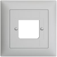 Frontset EDIZIOdue hellgrau 88×88mm 1×TT 3×RJ