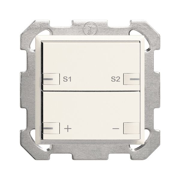 Poussoir ENC ZEP dimmer-scène 1c/2t avec LED EDIZIOdue blanc
