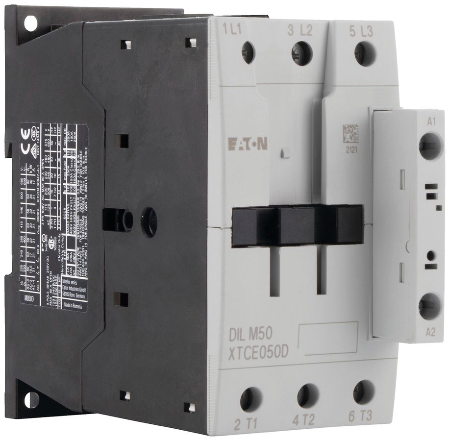 Contacteur de puissance Eaton DILM50 220V AC 3NO 80A 50A 22kW 21A 10kW 230…690V