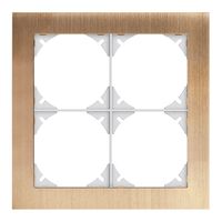 Telaio di copertura EDIZIOdue prestige 2×2 ottone champagne