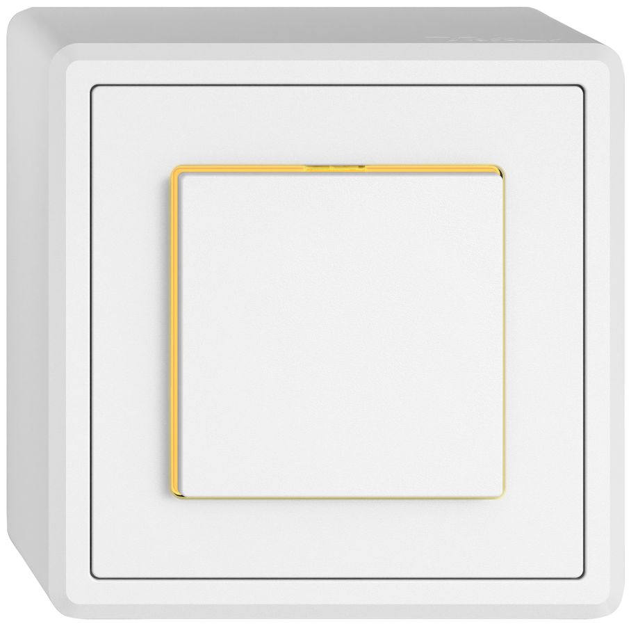 AP-Leuchtdruckschalter EDIZIO.liv SNAPFIX® 3/2L Seitenlinse LS gelb ws