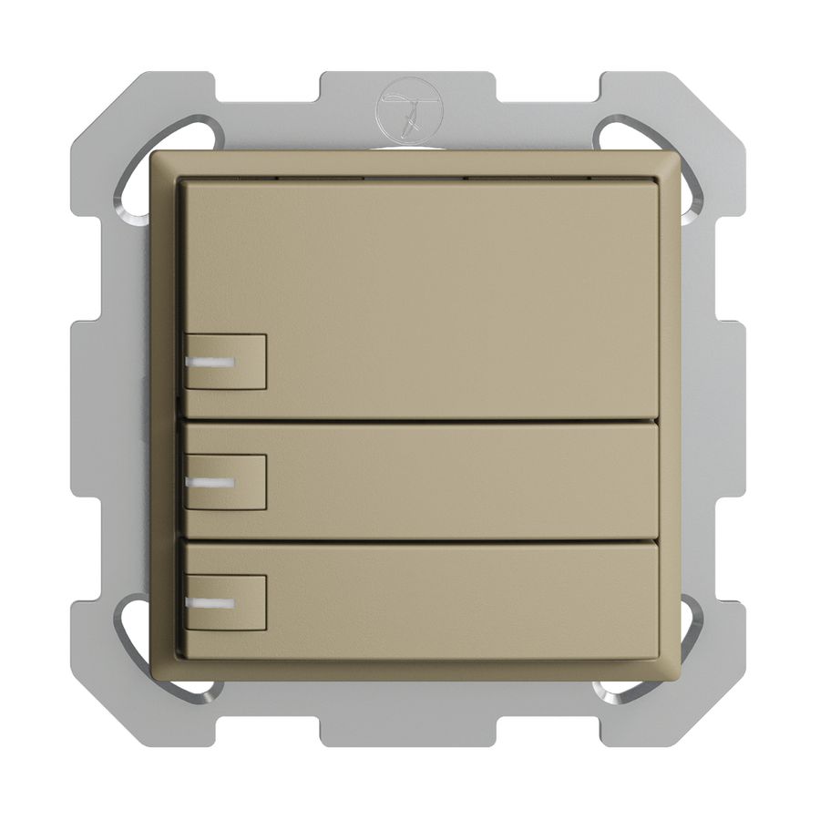 UP-KNX-Taster RGB EDUE, 250mW, m.RGB-LED, 3×Taste, 1×Tastenb., sa