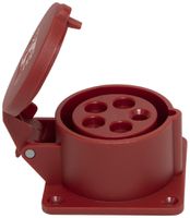 Prise INC Brennenstuhl CEE 16A 3L+N+PE 400V 6h rouge 75×75mm IP44