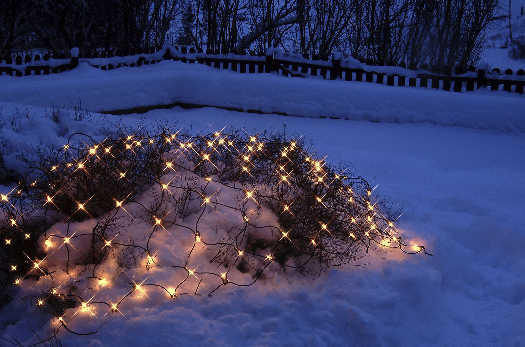 Lichtnetz System LED Extra, 2×1m, schwarz, 8W, 100 LED, warmweiss