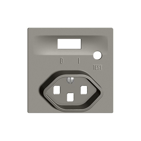 Frontset EDIZIOdue zu FI-Steckdose dunkelgrau