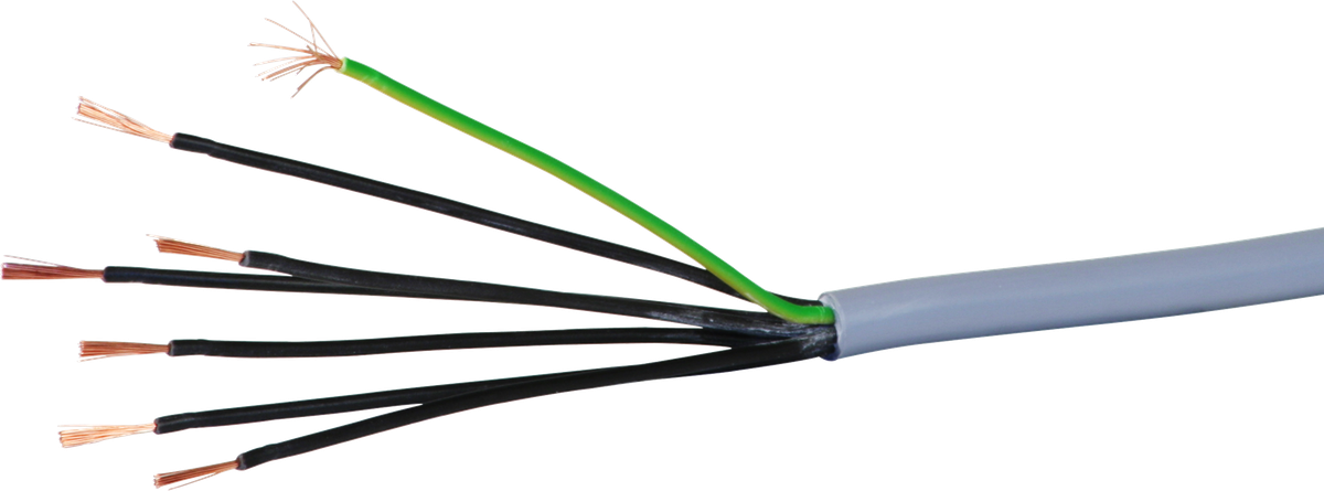 Câble de commande LiYY 7×0.5mm² numéroté gris