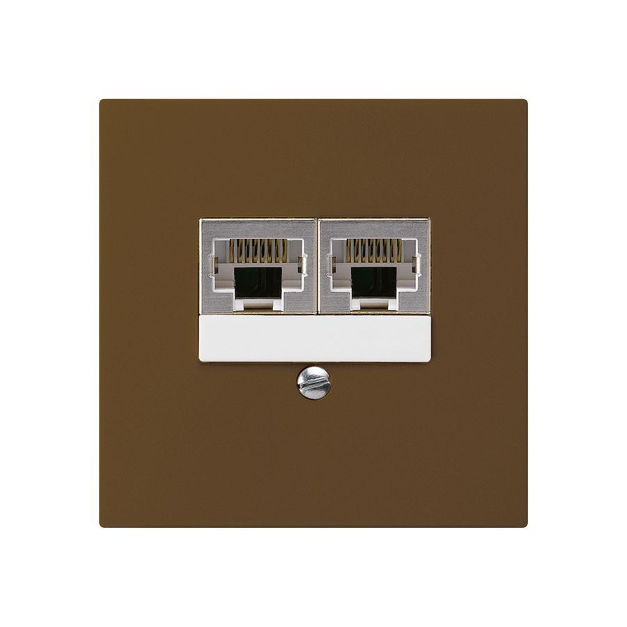 Boîte ENC kallysto 2×RJ45s brun parallèle