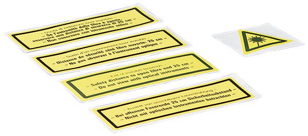 Warnschilderset LWL R&M DE/FR/IT/EN