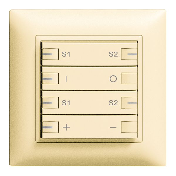 Variateur ENC ZEP 2c/4t stat c/sec.ON-OFF sc. EDIZIOdue vanille