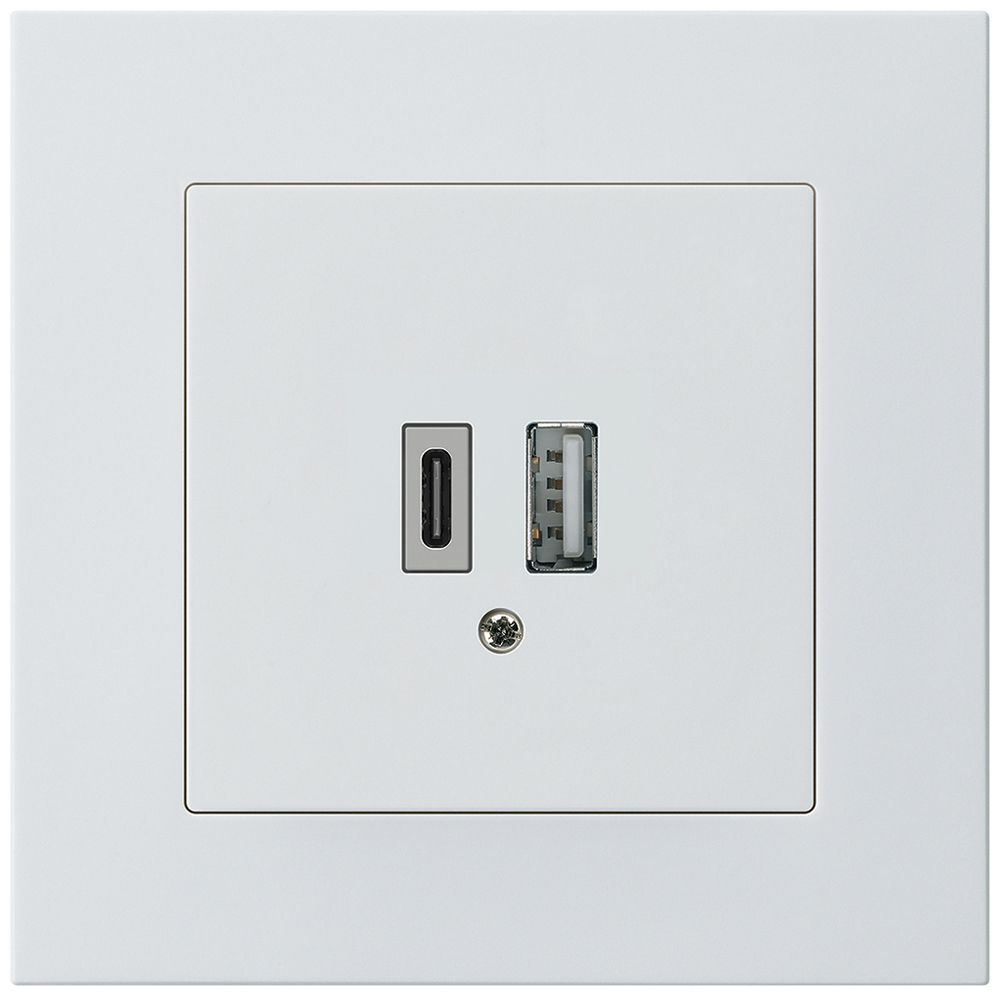 UP-USB-Ladesteckdose kallysto.pro 18W PD 1×Typ A+1×Typ C weiss