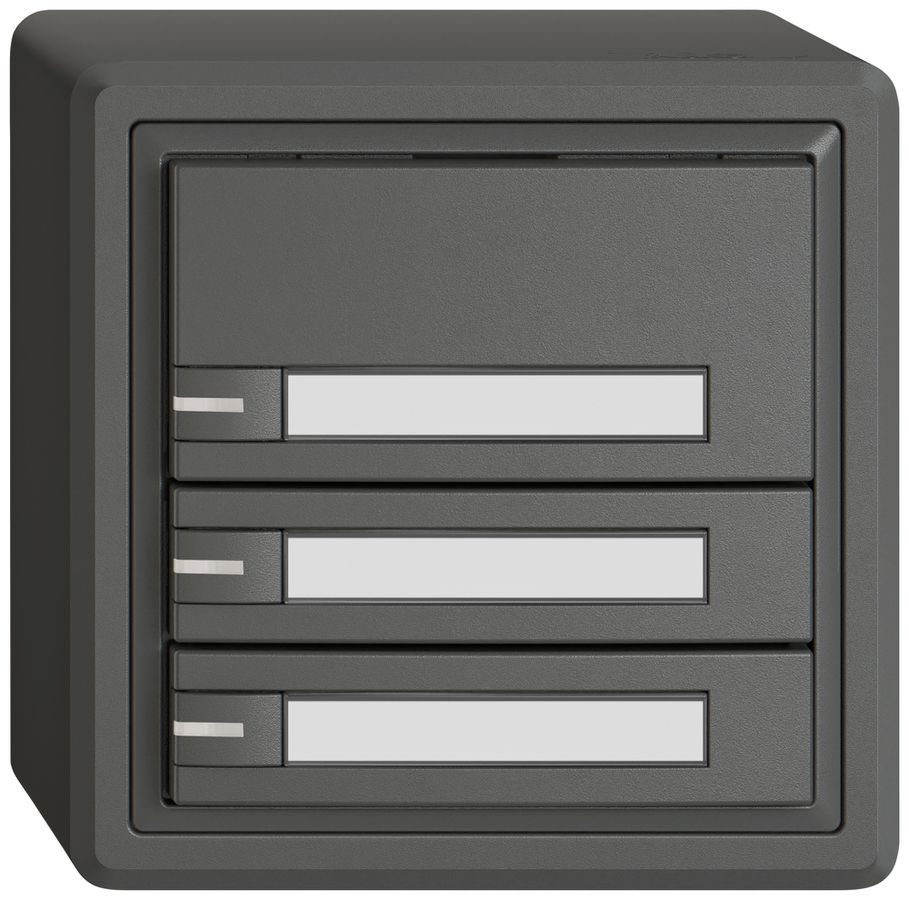 Pulsante KNX RGB AP EDIZIO.liv SNAPFIX® sensore temp.RGB-LED targ.3× com.1T grs