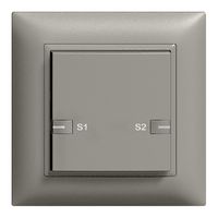 Poussoir ENC ZEP scène 1c/1t station cen-sec.a.LED EDIZIOdue gris foncé