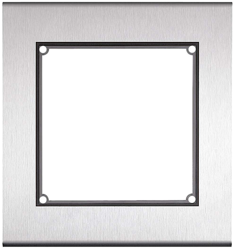 Boîtier AP pour interphone Hager elcom.modesta 1×1 2-fils avec cadre, acier fin