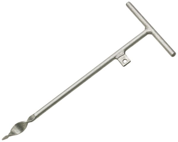 Erdwiderstand-Messpfahl mit Bohrung Stahl verzinkt