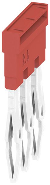 Querverbinder Weidmüller ZQV 2.5N/3 RD gesteckt 3L 5.1mm 24A rt