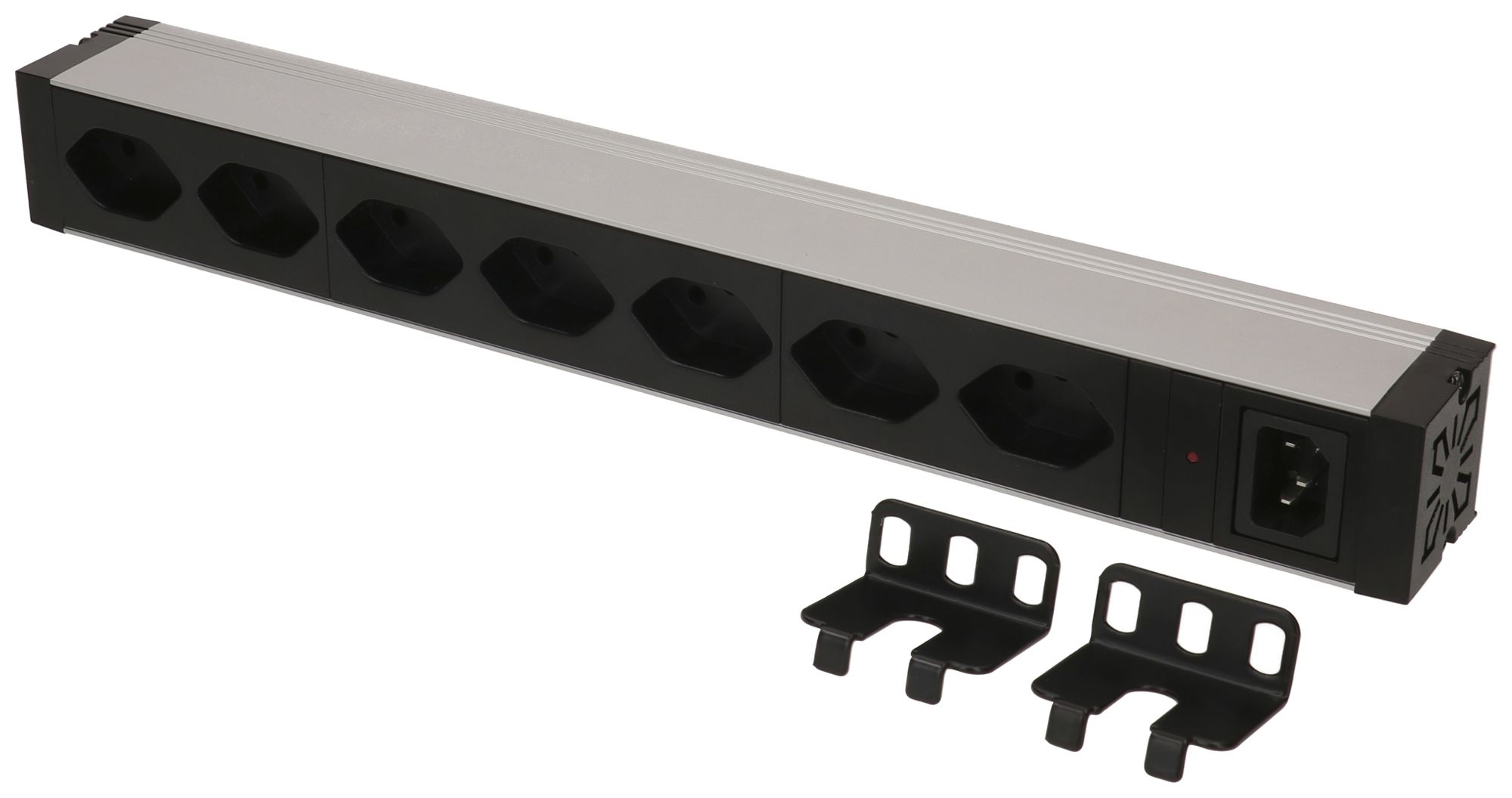 Steckdosenleiste MH 7×T13 1HE schwarz