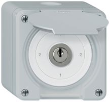 Interruttore a chiave con copertura AP robusto IP55 S3/1P grigio