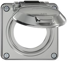 Oberteil ELEMENT SNAPFIX® m.Klappdeckel Achse und Spannfeder isoliert Ø53mm alu