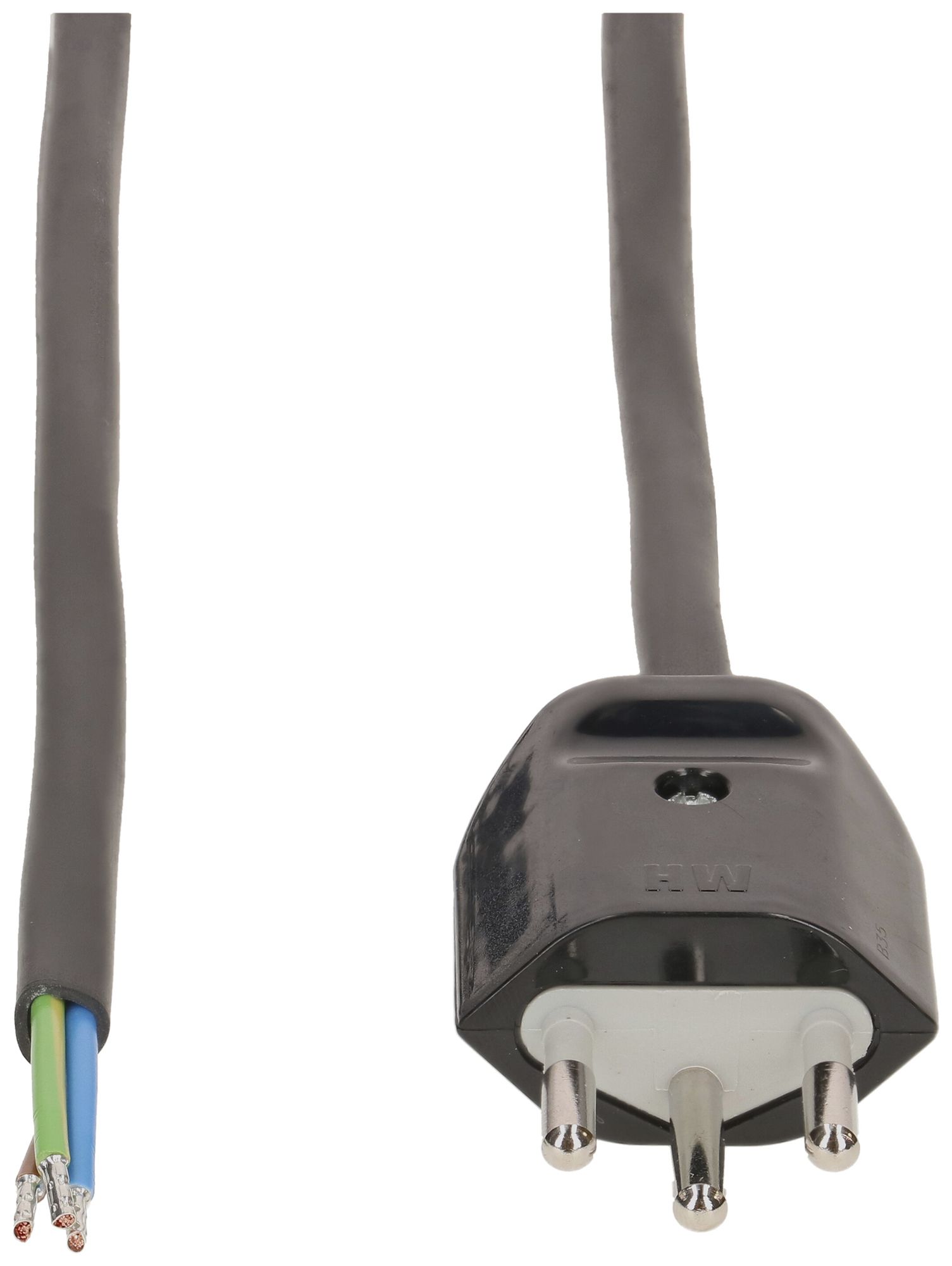 Apparatekabel MAX HAURI Td 3×1mm² 3m schwarz Stecker T12