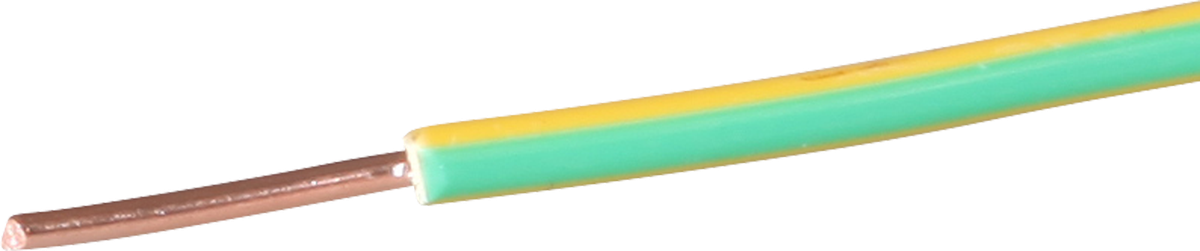 Fil T sans halogène FR 2.5mm² vert-jaune Eca