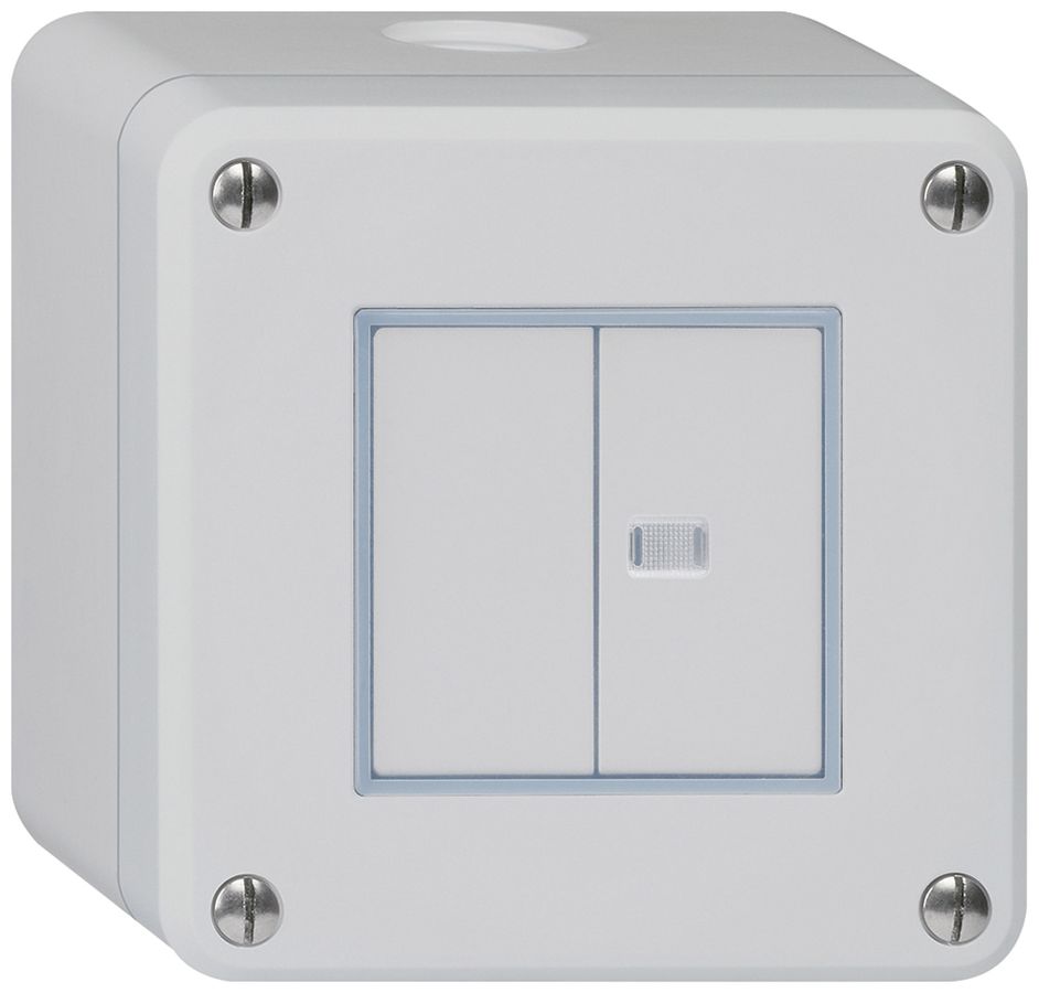 Interruttore AP robusto IP55 schema 3+3 1×illuminato grigio