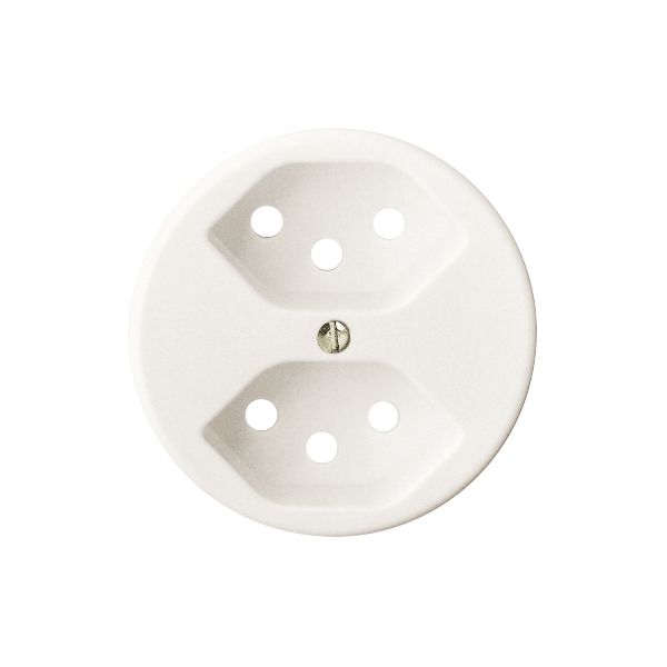 Frontset FH zu Steckdose 2×T13 weiss