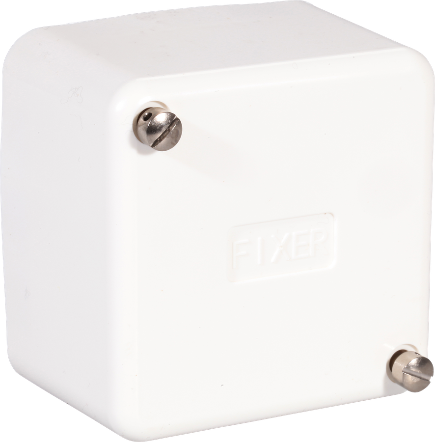 Boîte de dérivation AP Fixer 80×80×50 blanc sans bornes