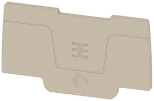 Endplatte beige 1.5mm V0 Snap-In 4mm² L/N/PE