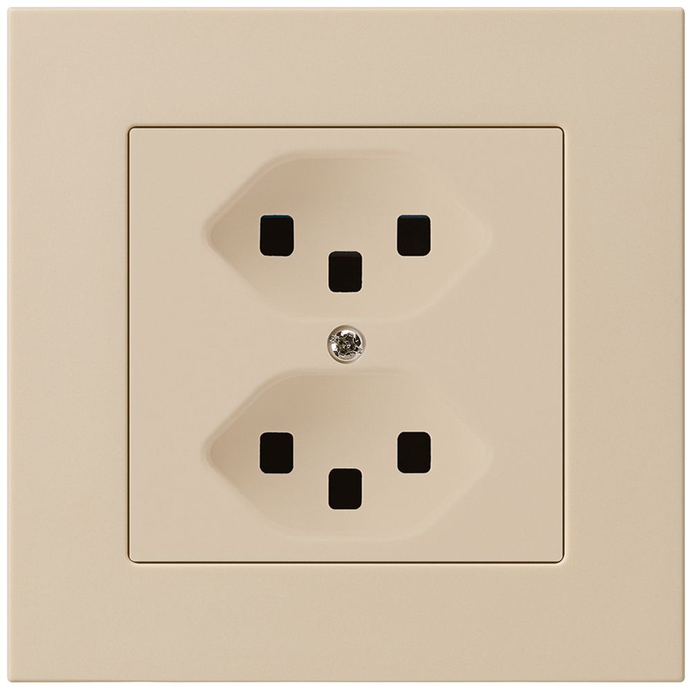UP-Steckdose kallysto.pro 2×T23 beige mit Steckklemmen
